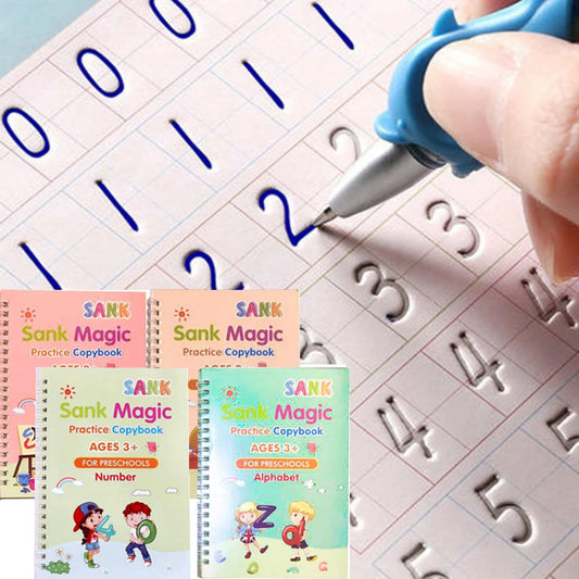 SANK Montessori Reusable Magic Book Calligraphy Copybook Children's Notebook For Calligraphy Handwriting Copybook Writing Gifts