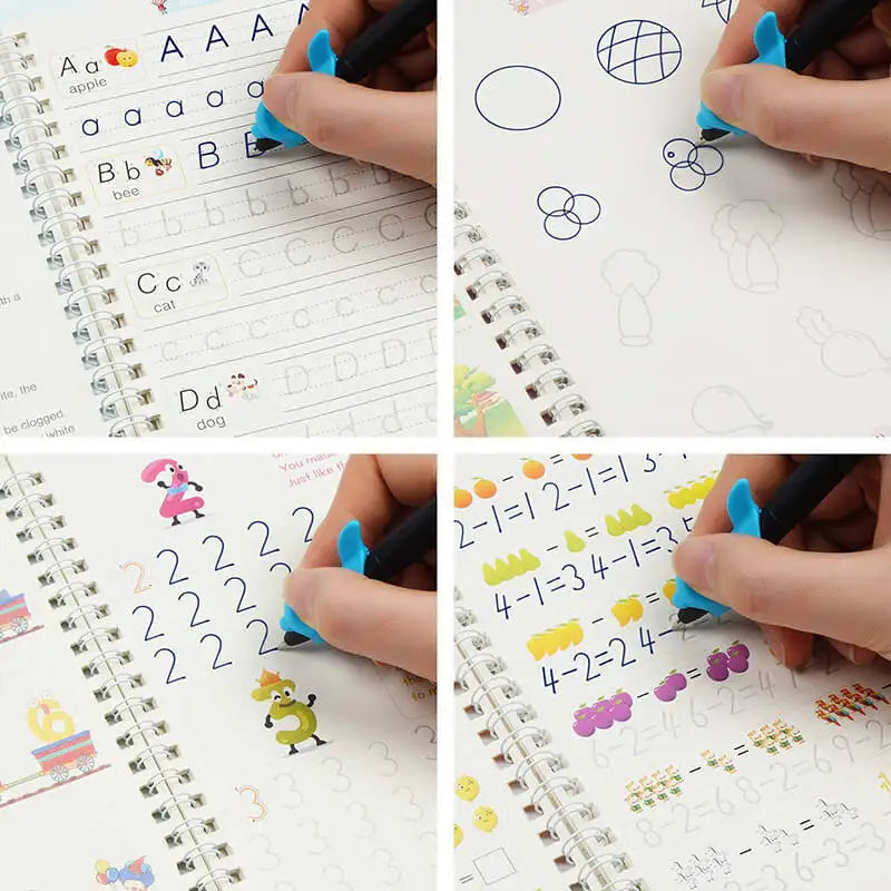 SANK Montessori Reusable Magic Book Calligraphy Copybook Children's Notebook For Calligraphy Handwriting Copybook Writing Gifts