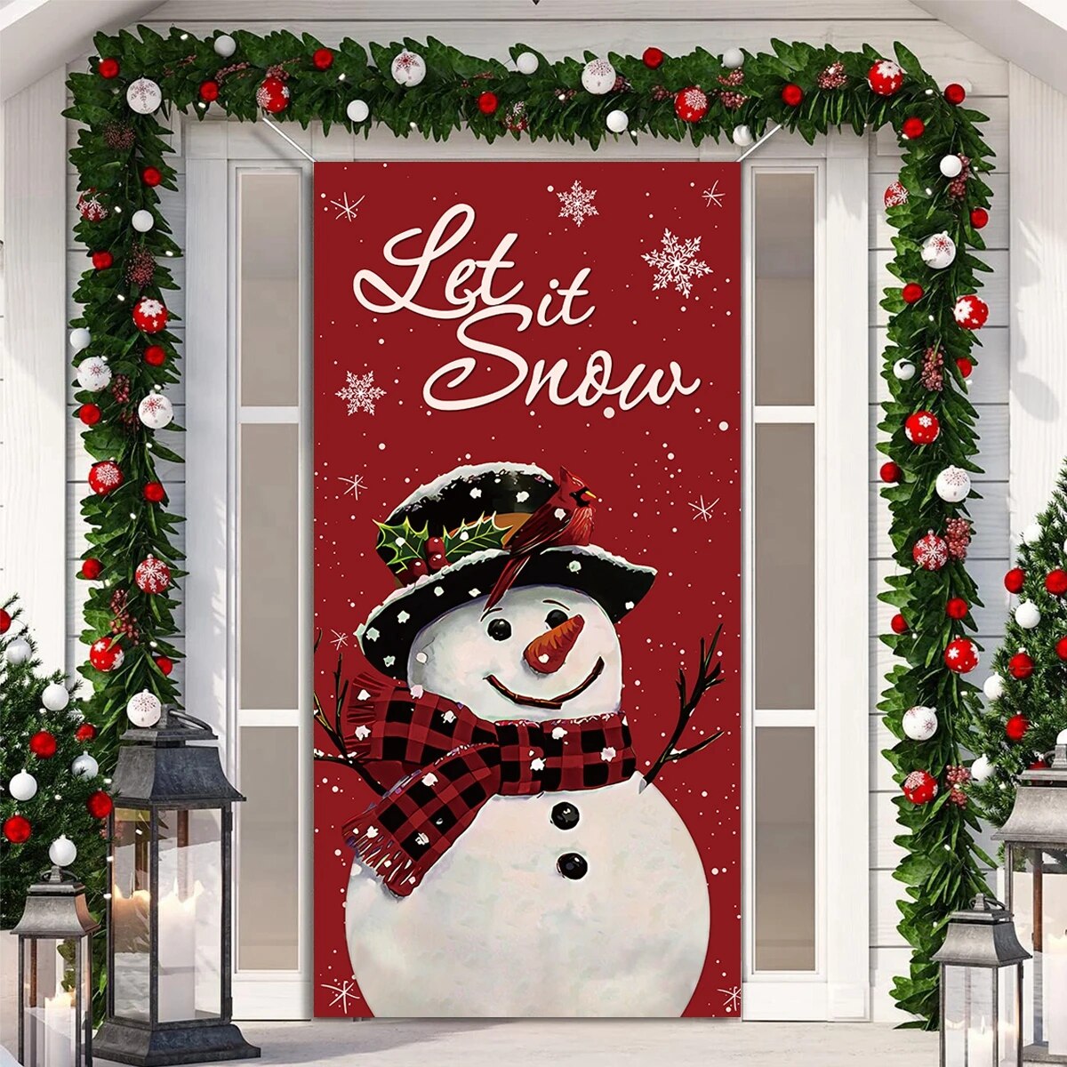 Christmas Door Decorations/ Banner Christmas Decorations For Home 2023 Ornaments Xmas Gifts Navidad New Year Decor 2024