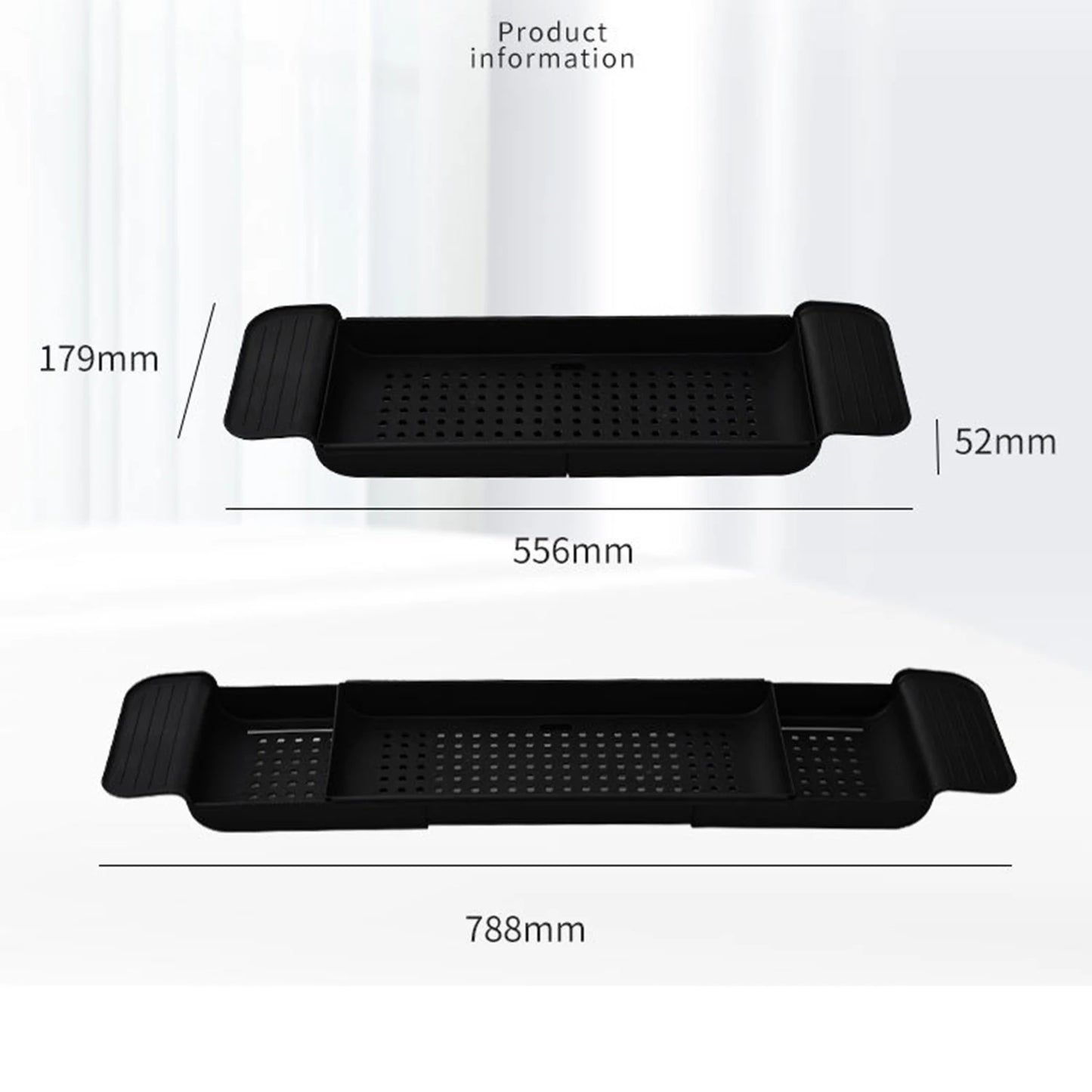 Bathtub Shelf Extendable Bathroom Bathtub Tray Storage Rack Shower Caddy Bamboo Bath Tub Rack Towel Book Holder  For Bathroom