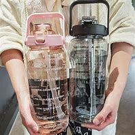 Large time marked water bottle